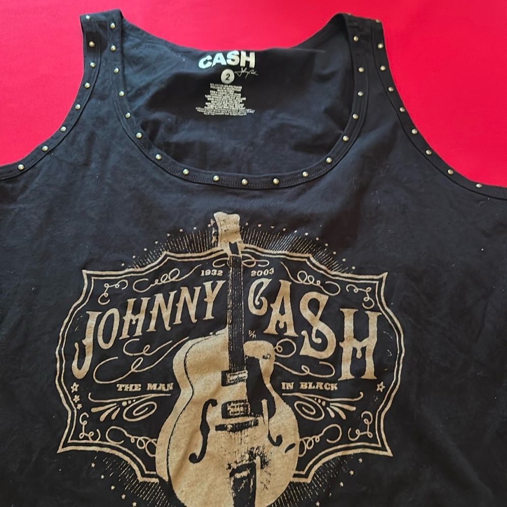 Black vintage Johnny Cash Tank top